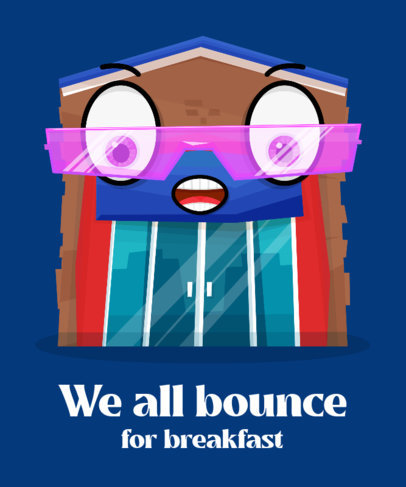 T-Shirt Design Maker Featuring a Surprised Restaurant Building