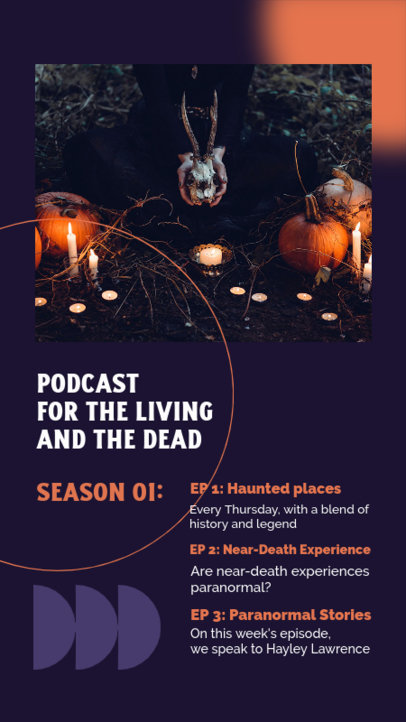 Instagram Story Design Template to Promote a Horror Podcast