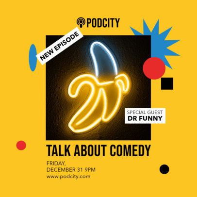 Instagram Post Template for Comedy Podcast Creators