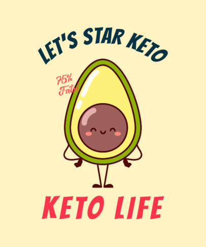 T-Shirt Design Creator with a Happy Avocado Illustration