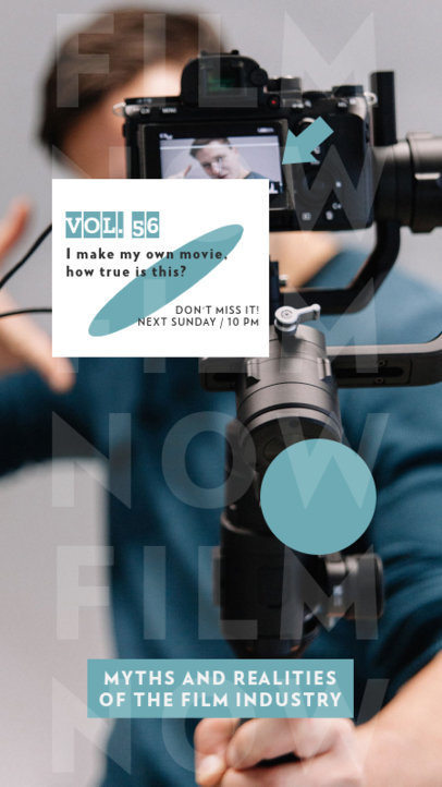 Instagram Story Maker Promoting a Podcast Episode About Film