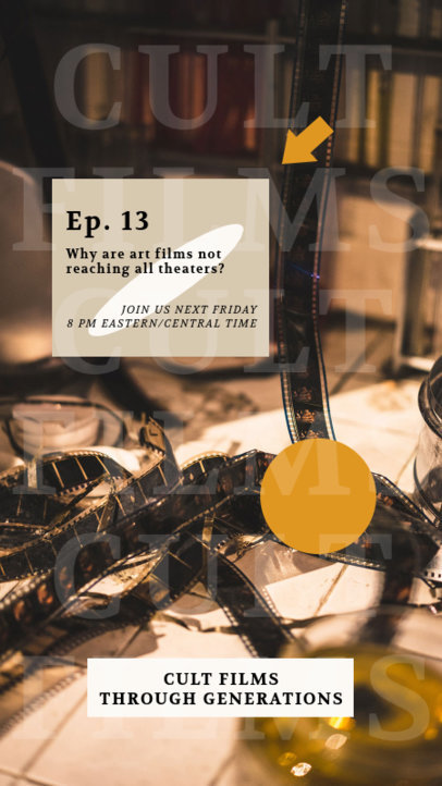 Film-Themed Instagram Story Generator Promoting a Podcast Episode