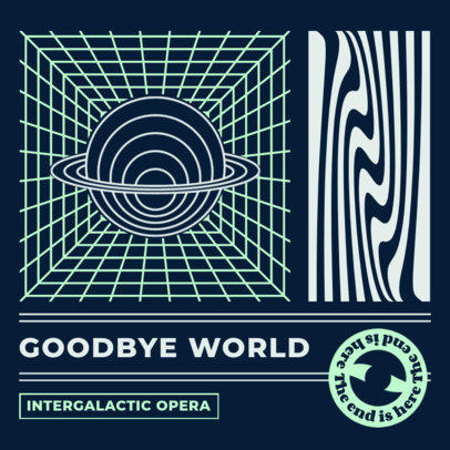 Opera Rock Album Cover Maker with Optical Illusion Graphics