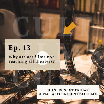 Film-Themed Instagram Post Generator Promoting a Podcast Episode