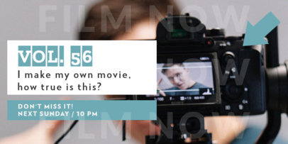 Twitter Post Maker Promoting a Podcast Episode About Film