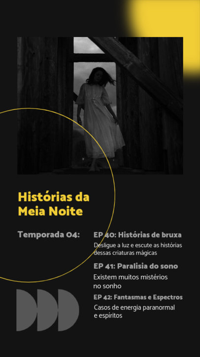 Horror-Themed Instagram Story Design Maker for a Podcast Show