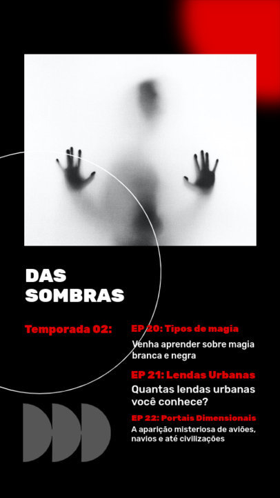 Instagram Story Design Maker to Share a Horror-Themed Podcast