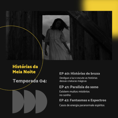 Horror-Themed Instagram Post Design Maker for a Podcast Show
