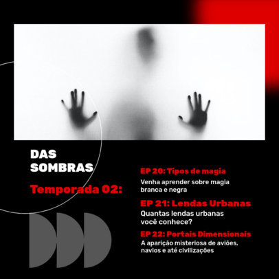 Instagram Post Design Maker to Share a Horror-Themed Podcast