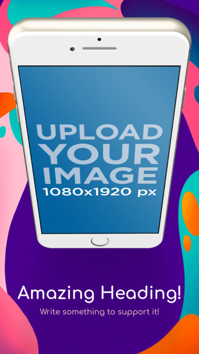 Screenshot Mockup of an iPhone 7 in Portrait Position