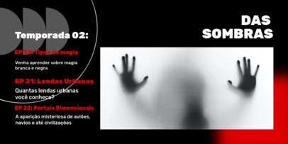 Twitter Post Design Maker to Share a Horror-Themed Podcast