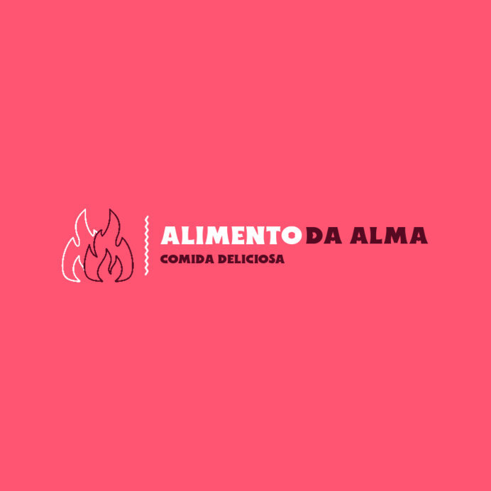 Simple Logo Template for Nutrition Brands Featuring Flame Graphics