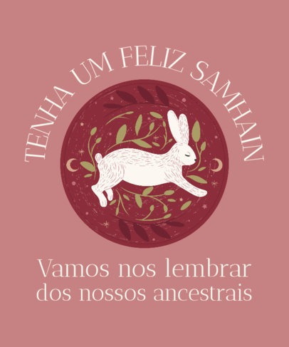 T-Shirt Design Creator to Celebrate Samhan With Portuguese Text 3832d