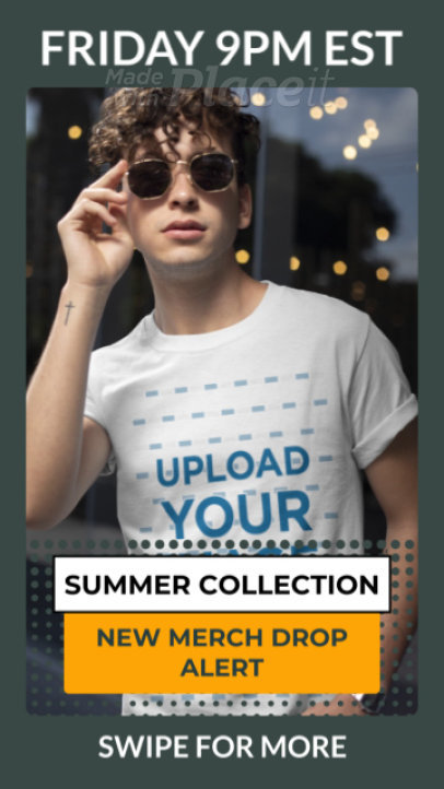 T-Shirt Video of a Young Man Promoting a New Apparel Collection 3517v-el1