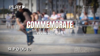 Slideshow Video Maker with a Retro Film Static Effect 3050