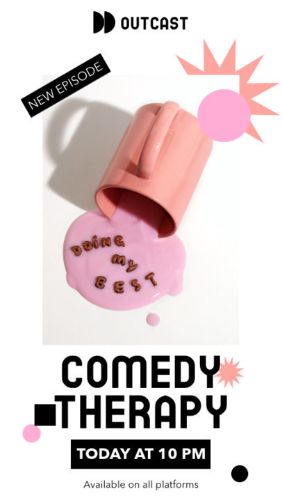 Instagram Story Generator to Announce a Comedy Podcast New Episode