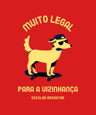 T-Shirt Design Maker with an Illustrated Cool Dog with Sunglasses
