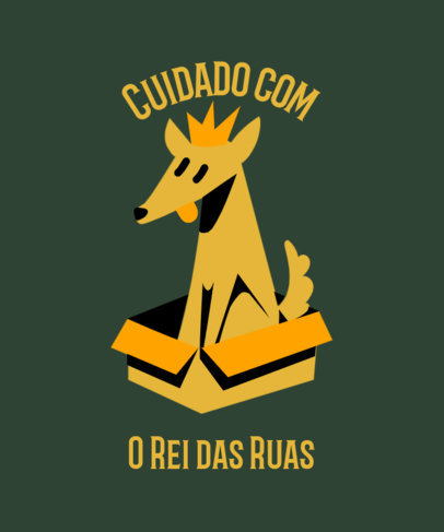 Illustrated T-Shirt Design Creator with a Street Dog 