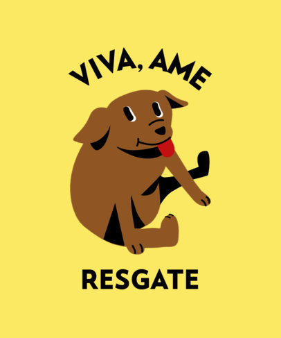 T-Shirt Design Creator with a Cute Shelter Dog Graphic