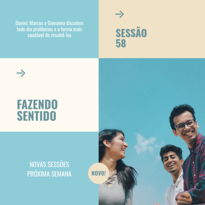 Instagram Post Creator Promoting a Podcast Episode