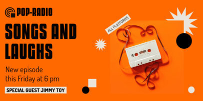 Twitter Post Generator for a Comedy Podcast Ad Featuring Funny Pictures