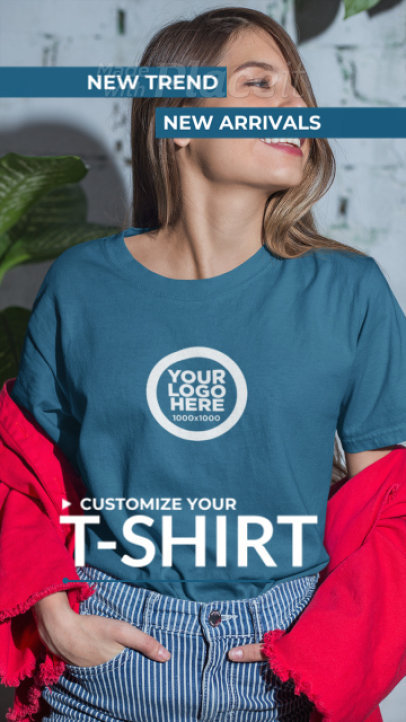 Instagram Story Video Maker Featuring a Clothing Brand Store Promo
