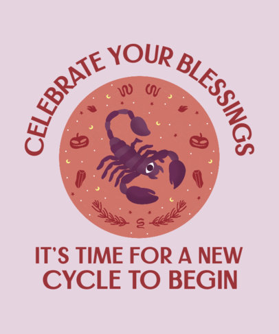 Esoteric T-Shirt Design Generator With a Scorpion Graphic 3832e