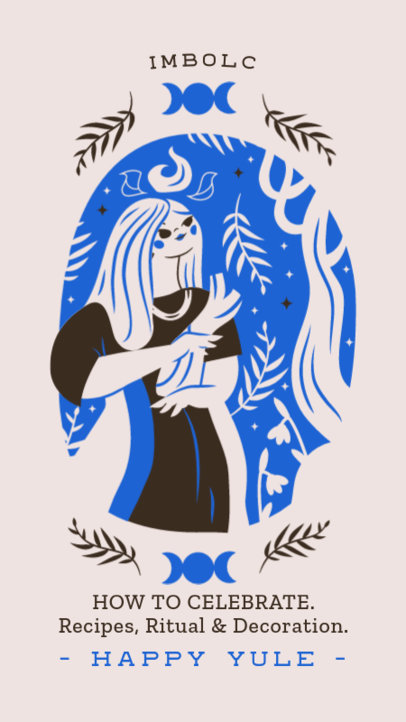 Illustrated Instagram Story Design Generator to Celebrate Imbolc