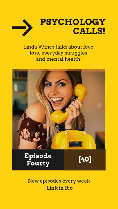 Instagram Story Maker to Promote a Psychology-Themed Podcast