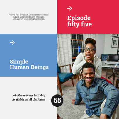 Instagram Post Design Generator to Promote a Psychology Podcast