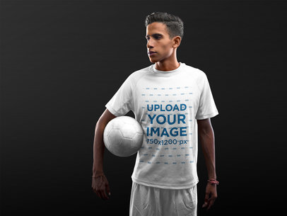 Custom Soccer Jerseys - Teen Holding the Ball
