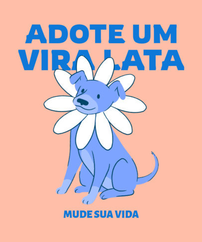 T-Shirt Design Maker With a Cute Vira-Lata Illustration