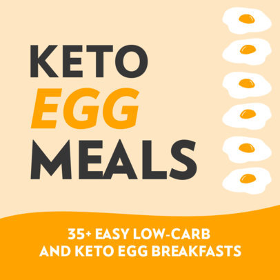 Instagram Post Maker for a Keto Egg Meal Recipe