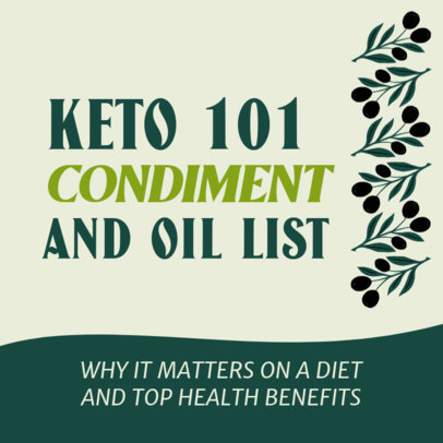 Instagram Post Template Featuring a Keto Condiments List