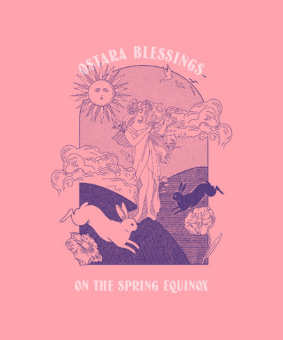T-Shirt Design Generator Featuring an Ostara Illustration 3833a