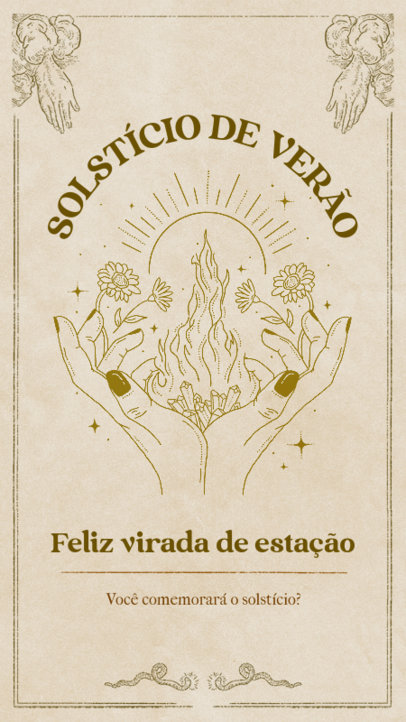 Esoteric Instagram Story Design Maker With Portuguese Text