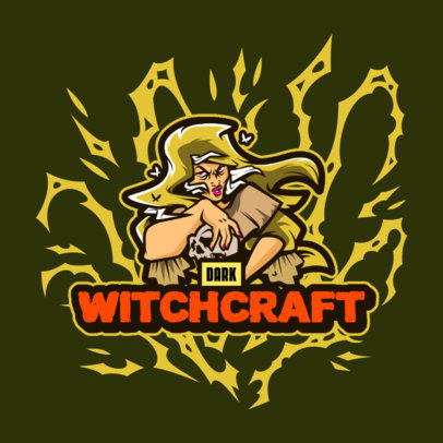 Logo Generator for Resident Evil Fans Featuring a Witch Illustration