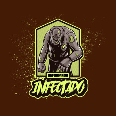 Logo Template With a Zombie Character Inspired by Resident Evil