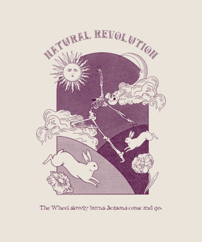 Pagan Holidays T-Shirt Design Creator With an Esoteric-Styled Illustration 3833c