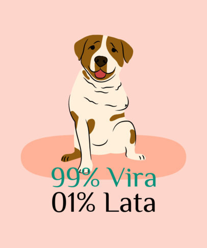 T-Shirt Design Maker with a Fun Quote to Promote Dog Adoption