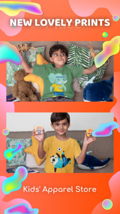 Instagram Story Video Creator to Promote a Kids Apparel Store