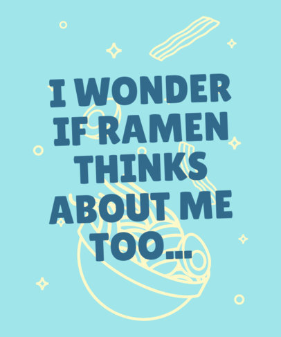 T-Shirt Design Generator Featuring an Asian Food Theme