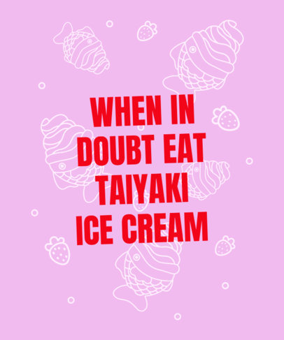 T-Shirt Design Creator With a Quote About Asian Food 