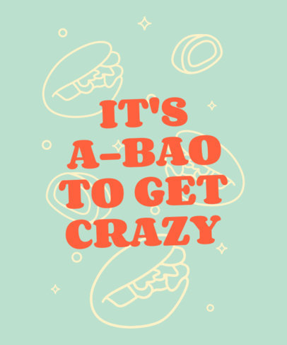 T-Shirt Design Maker With a Quote About Asian Food