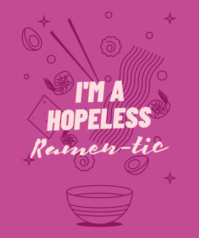 Quote T-Shirt Design Maker With an Asian Food Theme
