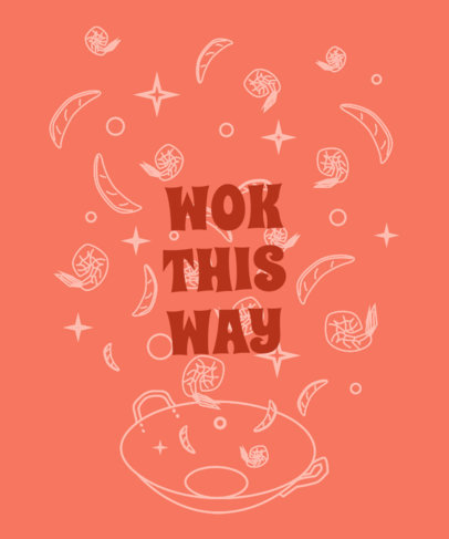 Asian Food-Themed T-Shirt Design Maker With Quotes