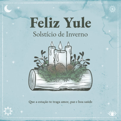 Pagan-Themed Instagram Post Template for a Winter Holiday