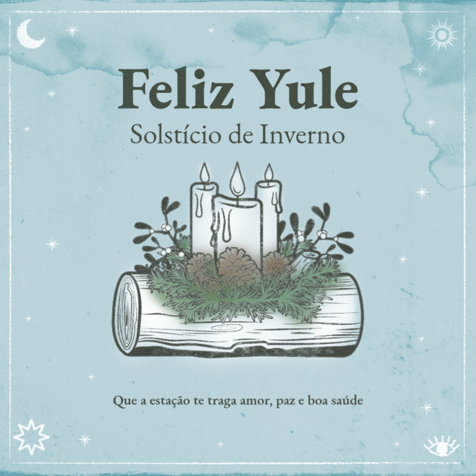 Pagan-Themed Instagram Post Template for a Winter Holiday