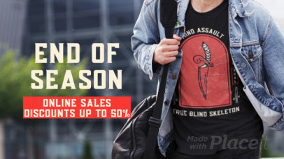 Facebook Cover Video Maker for a POD Store's End of Season