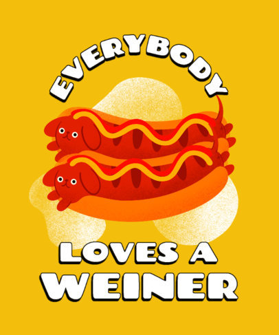 T-Shirt Design Maker with Junk Food Day Illustrations